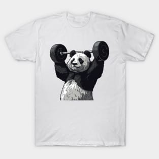 panda lifting weight T-Shirt